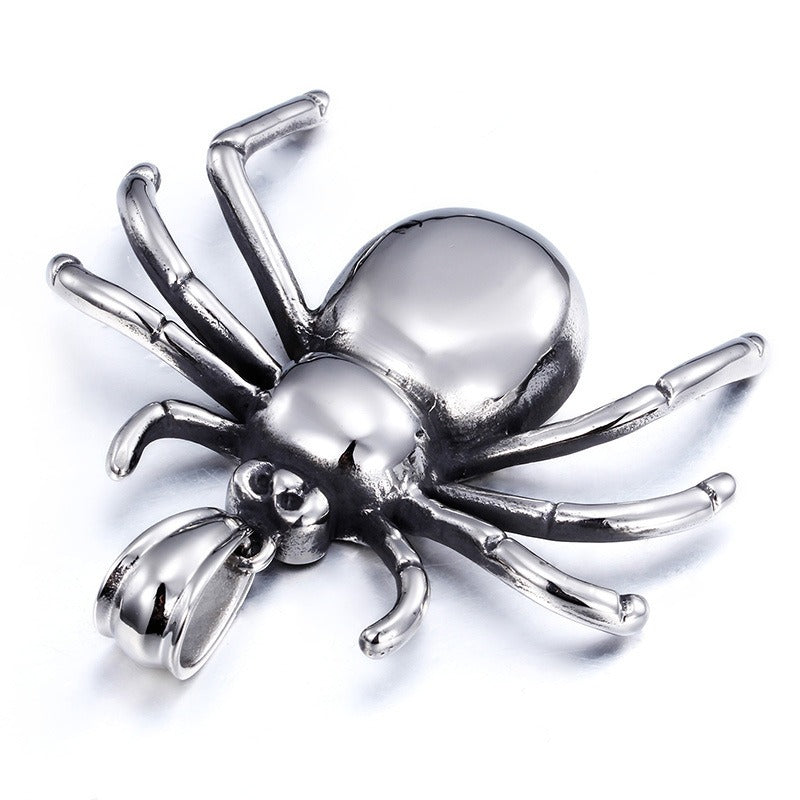 Kemstone Titanium Steel Spider Necklace for Men KP42080-BD