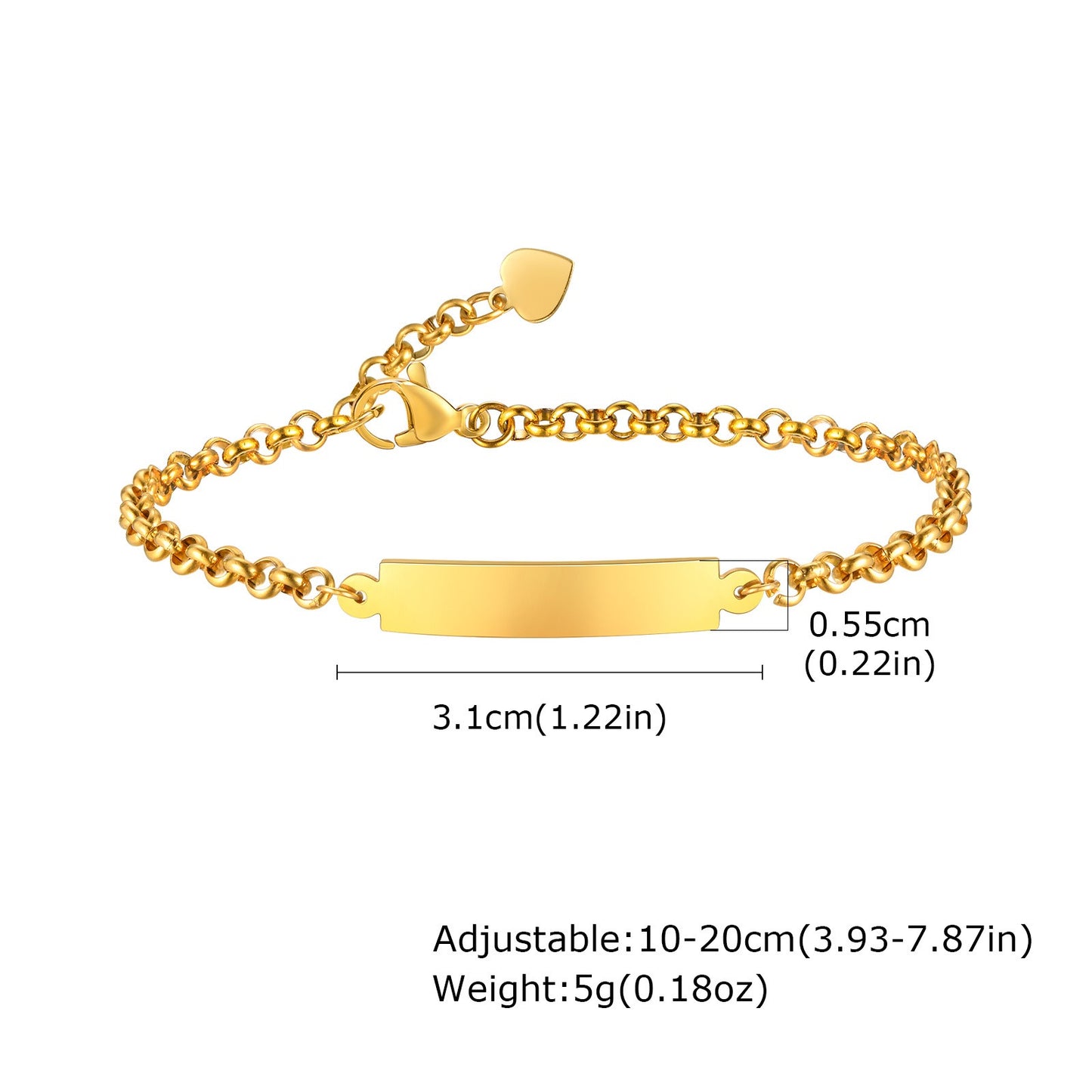Stainless Steel Curved Pendant & Pearl Chain Bracelet for Women - Golden Minimalist Jewelry with Adjustable Clasp BR-2179
