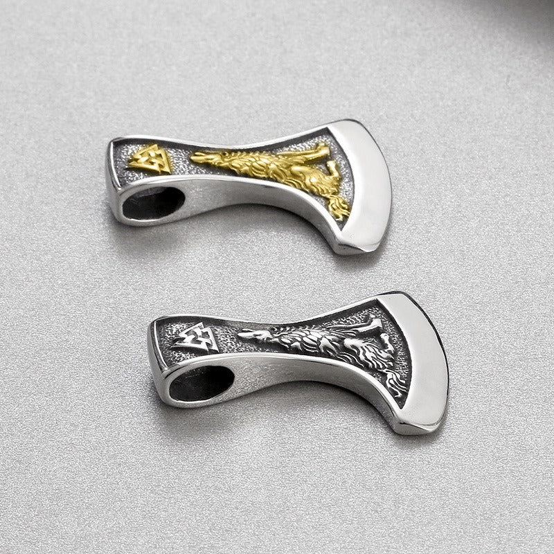 Kemstone Titanium Steel Viking Axe Pendant Necklace for Men KP130625-TLX