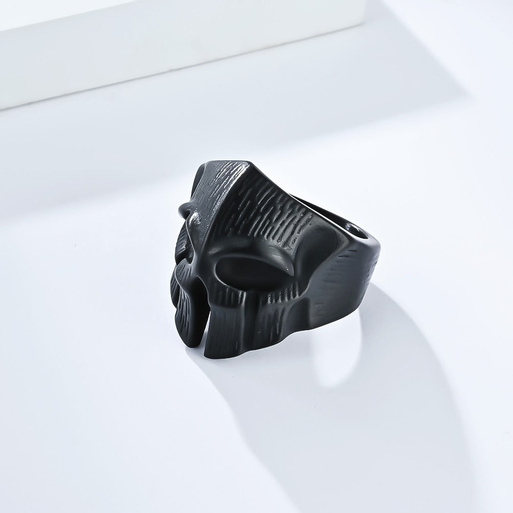 Kemstone Vintage Armor Skull Ring for Men Stainless Steel K-R1025