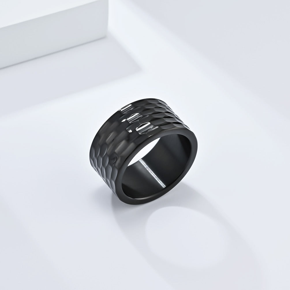 Kemstone Stainless Steel Honeycomb Pattern Ring for Men K-R783