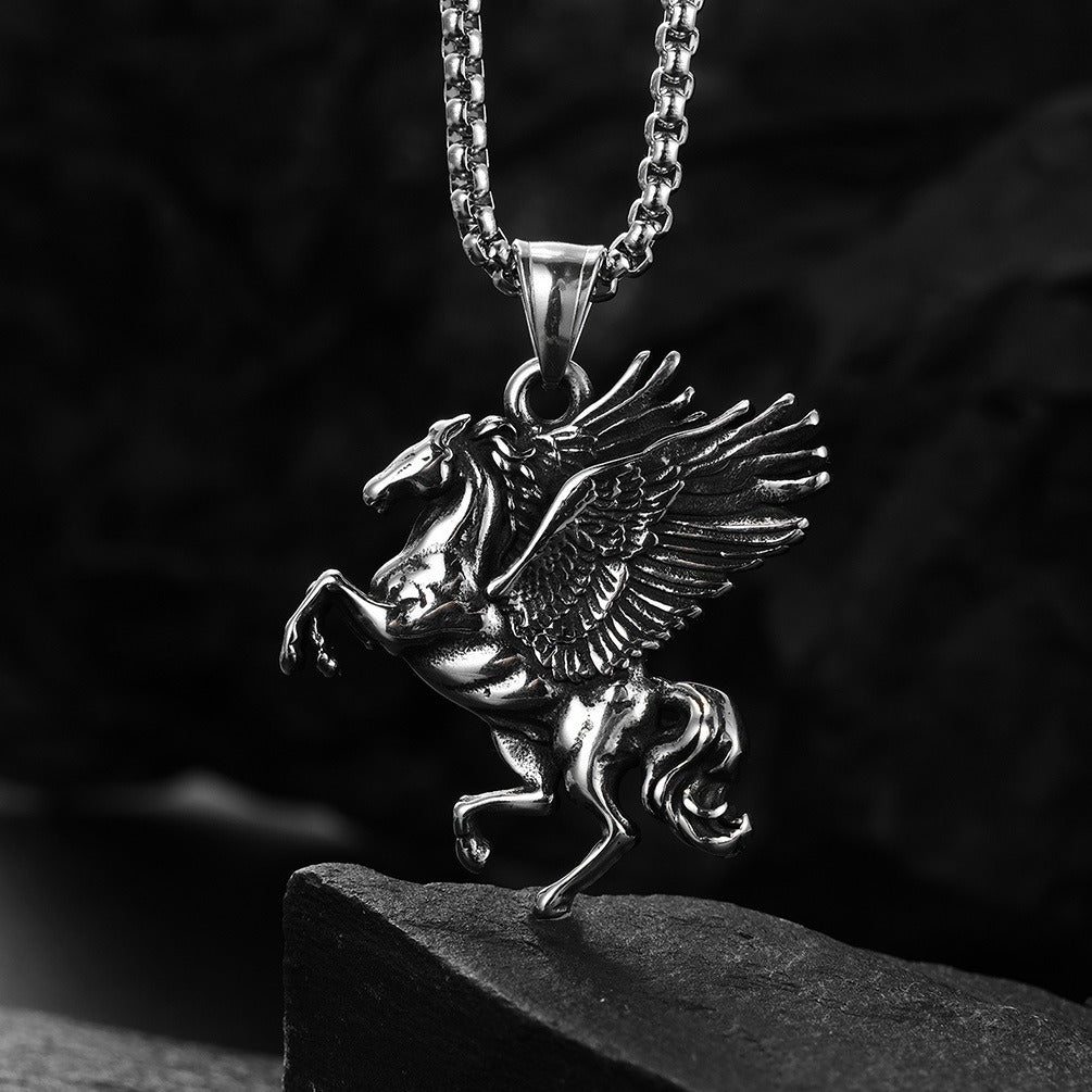 Kemstone Pegasus Pendant Necklace for Men Stainless Steel K-PT398