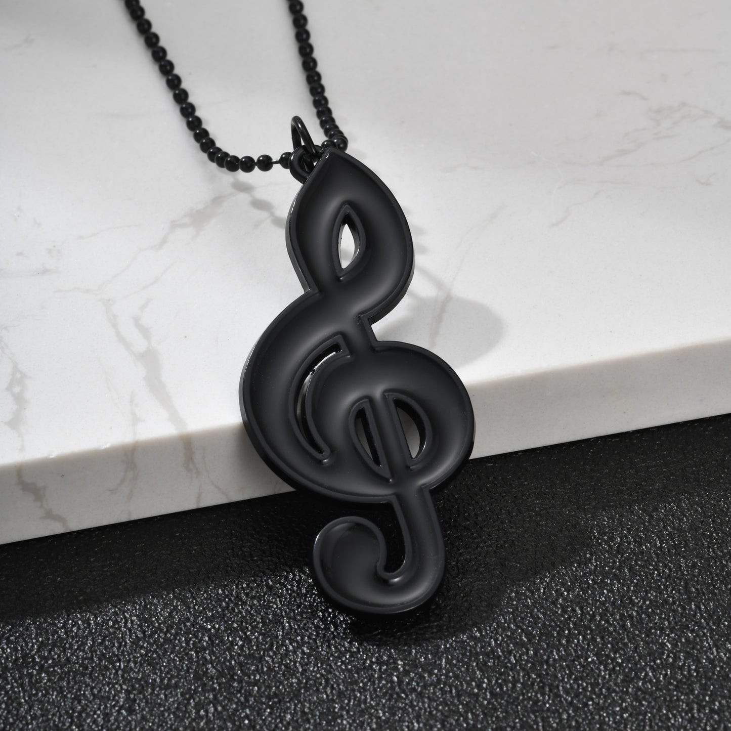 Kemstone Treble Clef Pendant Necklace for Men Colorful Music Note Charm NC-3023