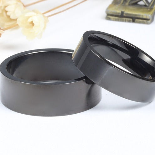 Anillo minimalista de acero y titanio Kemstone | Anillo articulado con acabado liso para hombre y mujer | Diseño apilable para uso diario R359