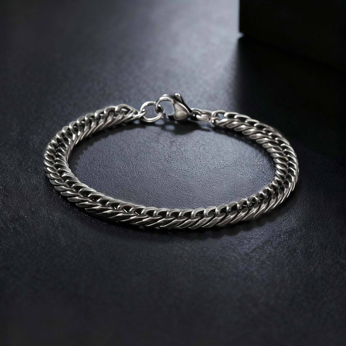 Kemstone Stainless Steel Cuban Link Bracelet for Men – 6mm Chain BR-1749