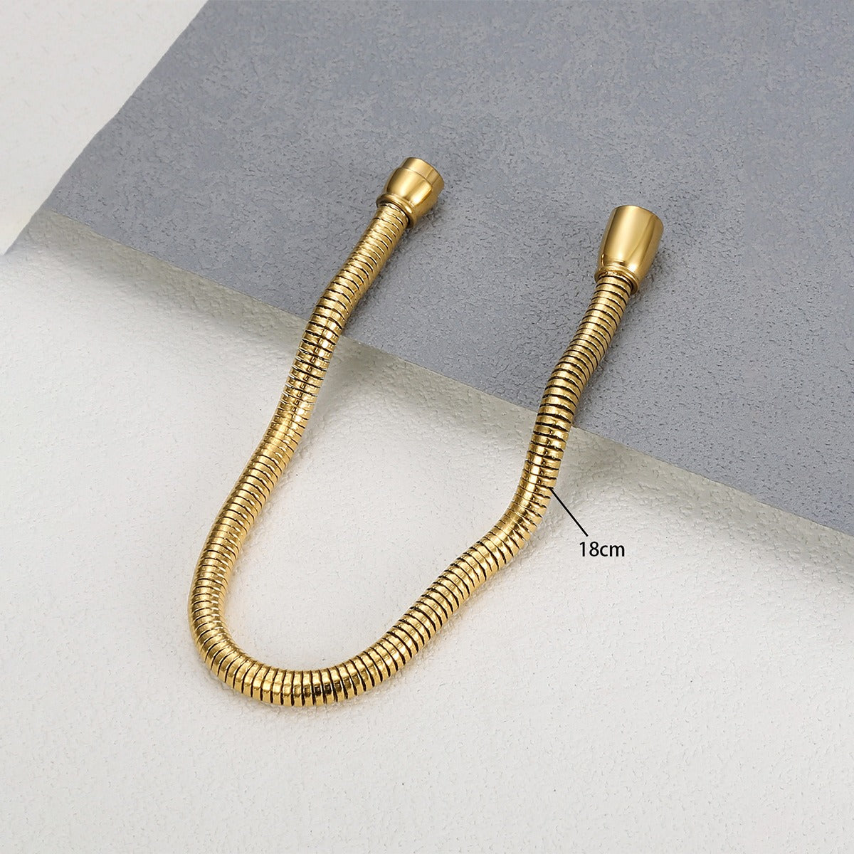 Kemstone Minimalist Gold Stainless Steel Bracelet – Magnetic Clasp for Women TB0086
