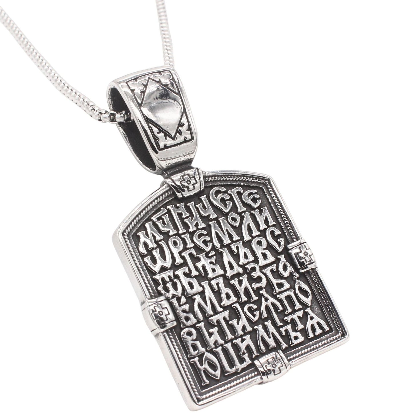 Kemstone Stainless Steel Knight Cross Pendant – Gothic Shield for Men P1498