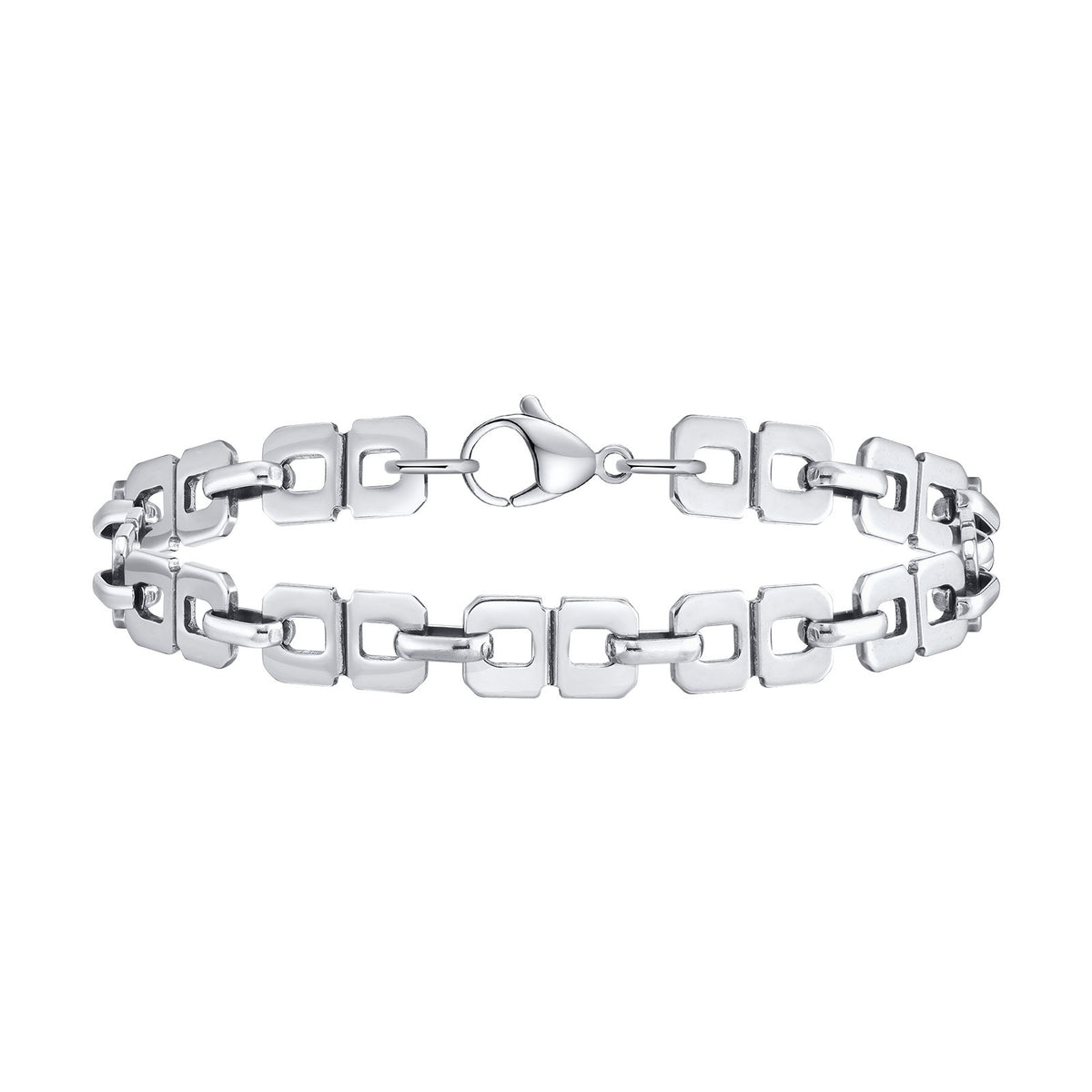 Kemstone Stainless Steel Figure 8 Link Bracelet for Men BR-1935