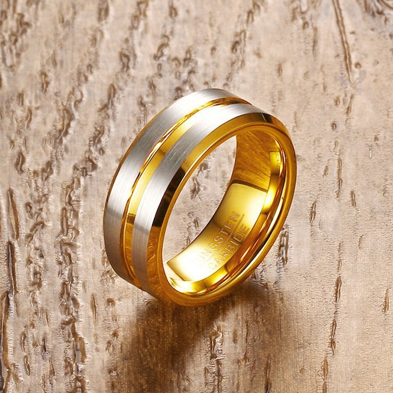 Kemstone 8mm Rugged Tungsten Steel Bottle Opener Ring - Durable Men's Fashion Accessory for Casual & Gifting TCR-039