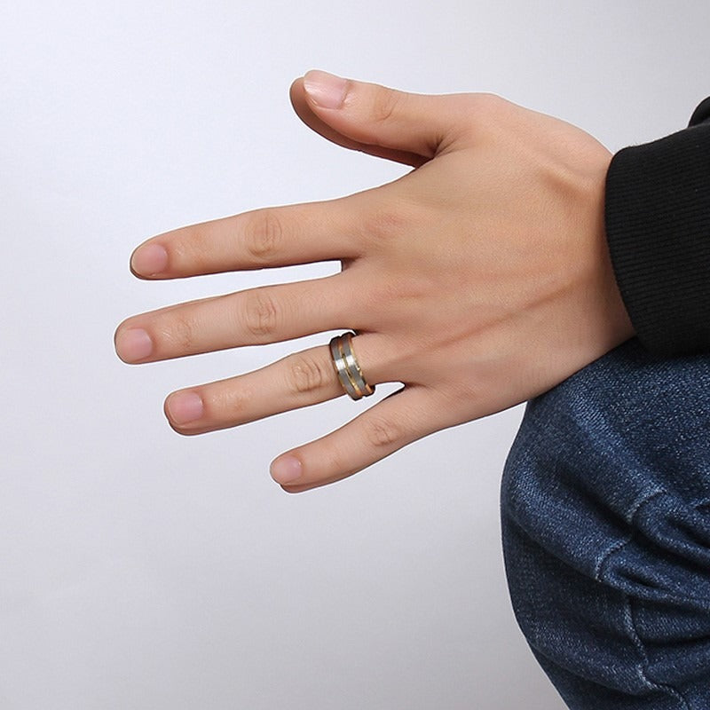 Kemstone 8mm Rugged Tungsten Steel Bottle Opener Ring - Durable Men's Fashion Accessory for Casual & Gifting TCR-039