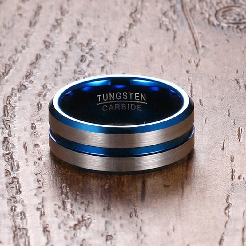 Kemstone 8mm Rugged Tungsten Steel Bottle Opener Ring - Durable Men's Fashion Accessory for Casual & Gifting TCR-039