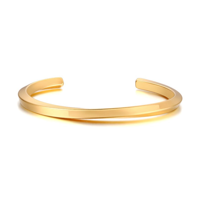Viking Steel Cuff Bracelet – Norse-Inspired Minimalist Bangle for Men & Women B-169