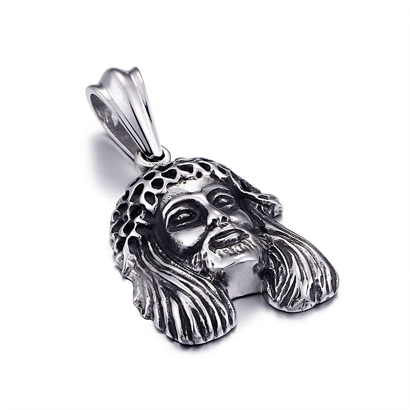 Kemstone Titanium Steel Vintage Warrior Pendant Necklace for Men KP59122-BD