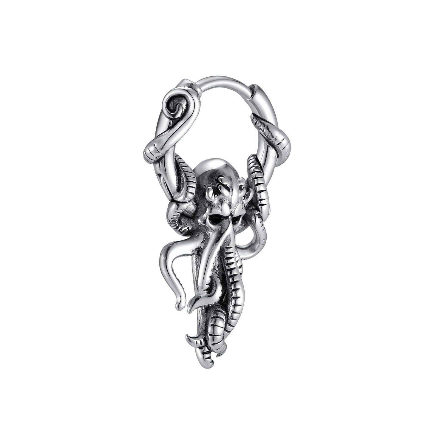 Kemston Stainless Steel Octopus Hoop Ear Cuff Earring for Men EH-891