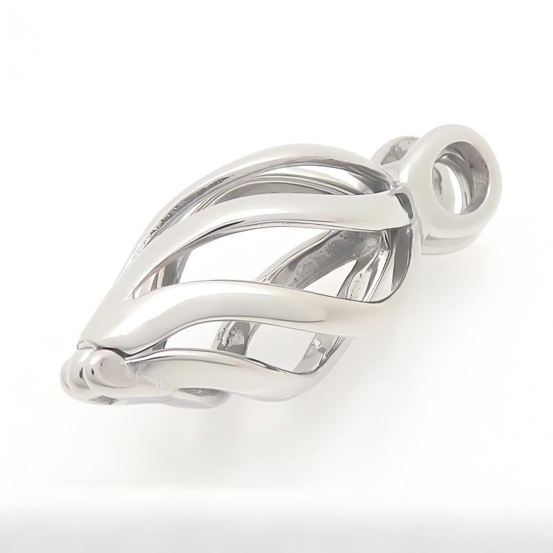 Kemston Openable Leaf Pendant Necklace for Men Stainless Steel Teardrop Design KP119649-GC
