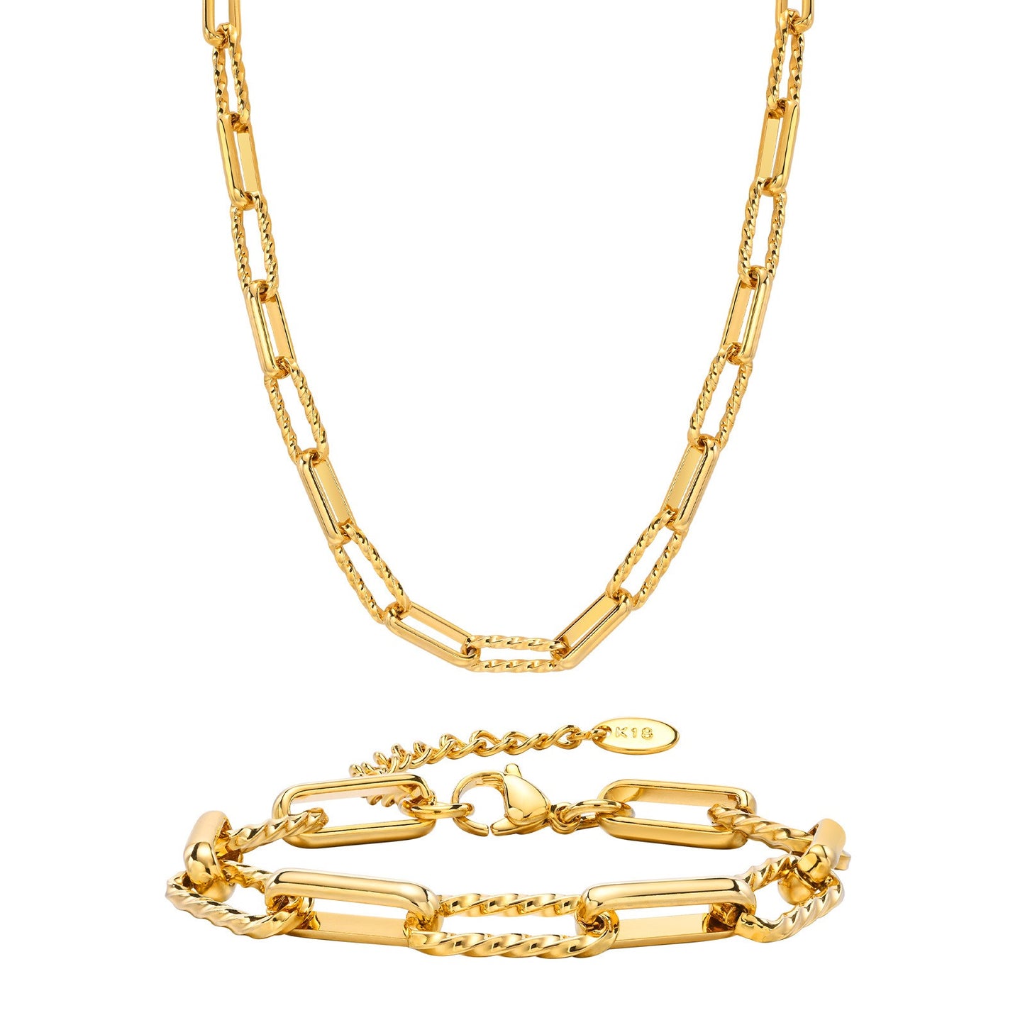 Bracciale minimalista a forma di U in acciaio inossidabile | Design geometrico moderno per donna, gioiello unisex con catena regolabile BR-1705