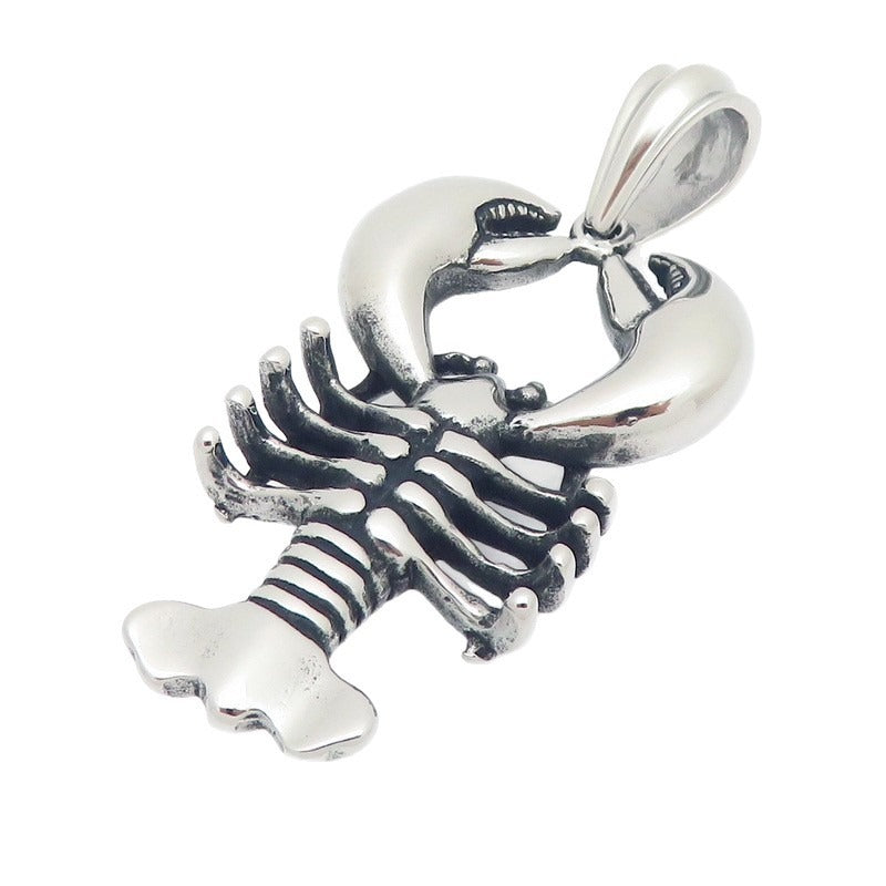Kemstone Stainless Steel Lobster Pendant Necklace for Men Marine Object Chain KP117944-KJX
