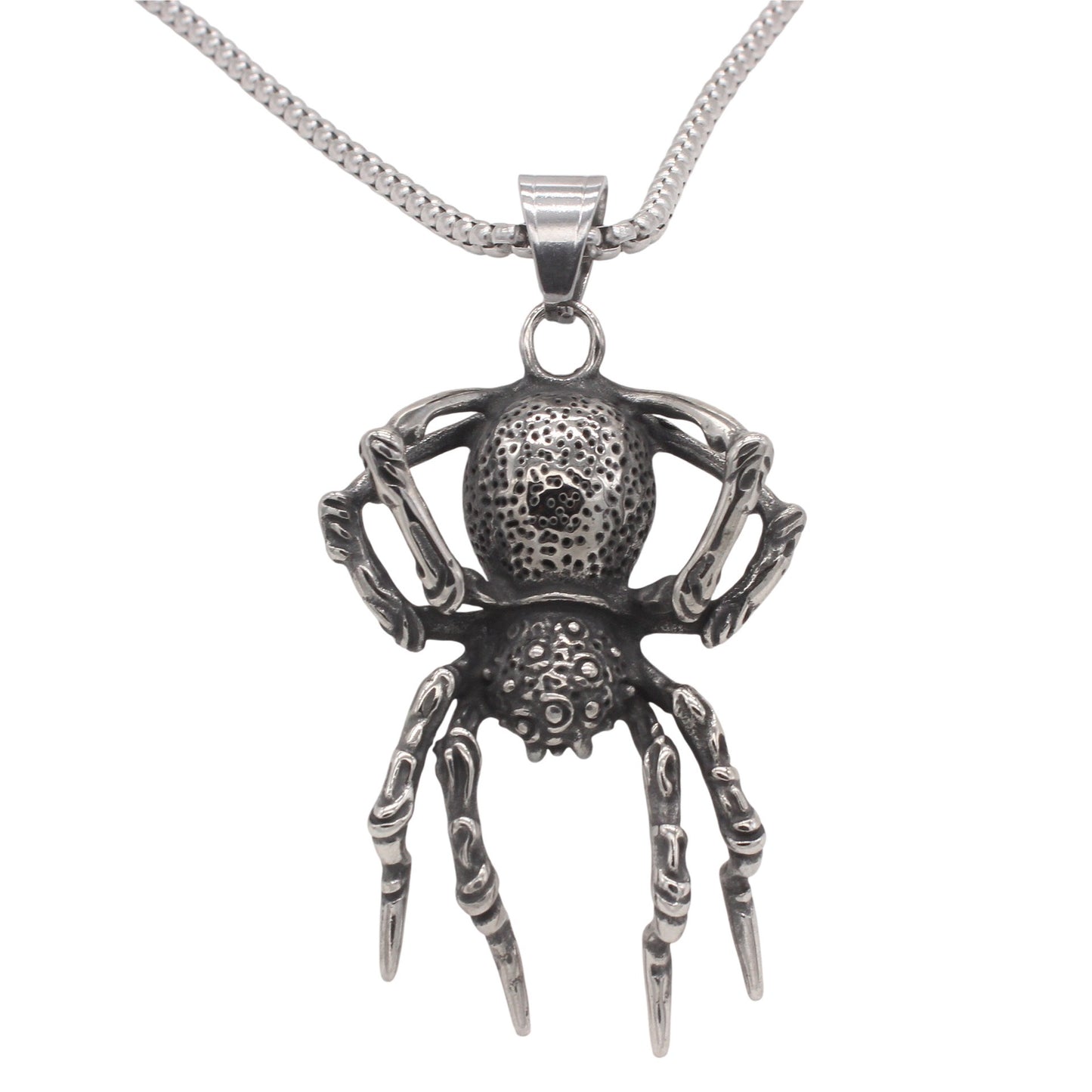 Kemstone Vintage Spider Titanium Steel Pendant Necklace for Men P1515