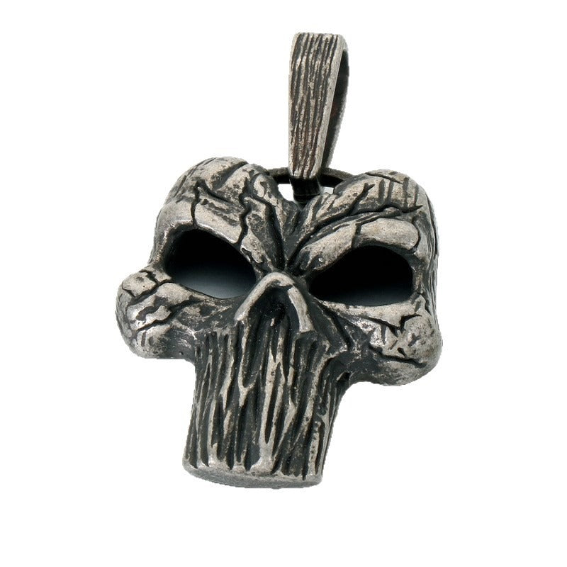 Kemstone Stainless Steel Skull Pendant Necklace for Men Vintage Gothic Distressed Jewelry KP118628-LU