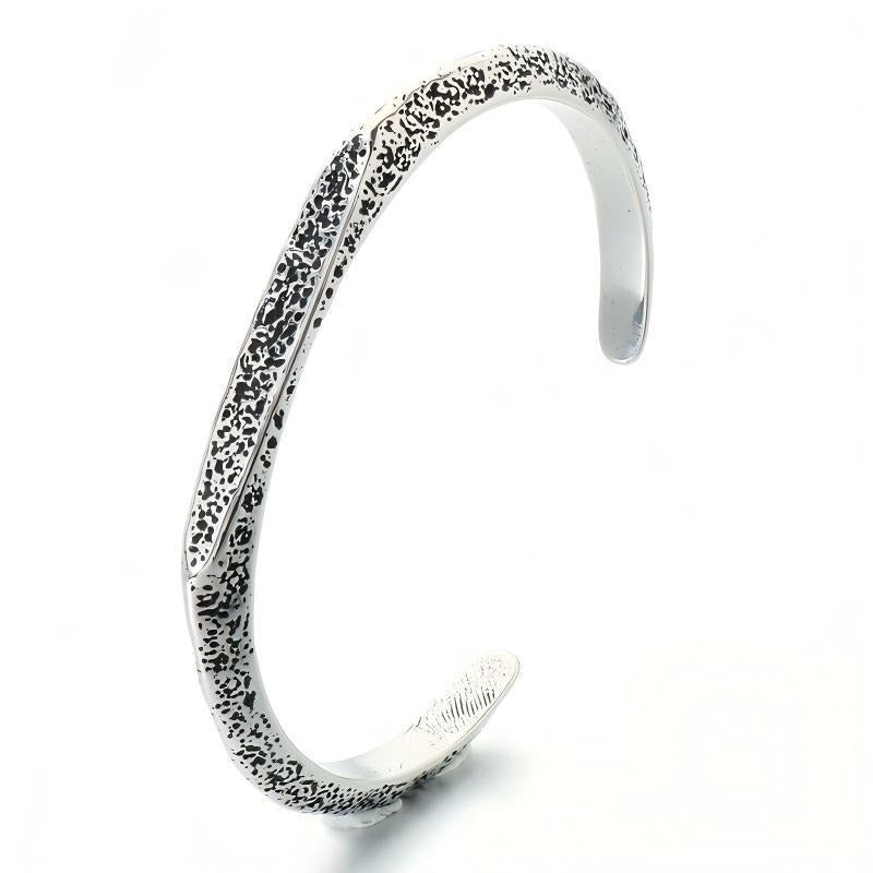 Kemstone Titanium Steel Snake Cuff Bracelet for Men Vintage Scale Design KB214265-LU