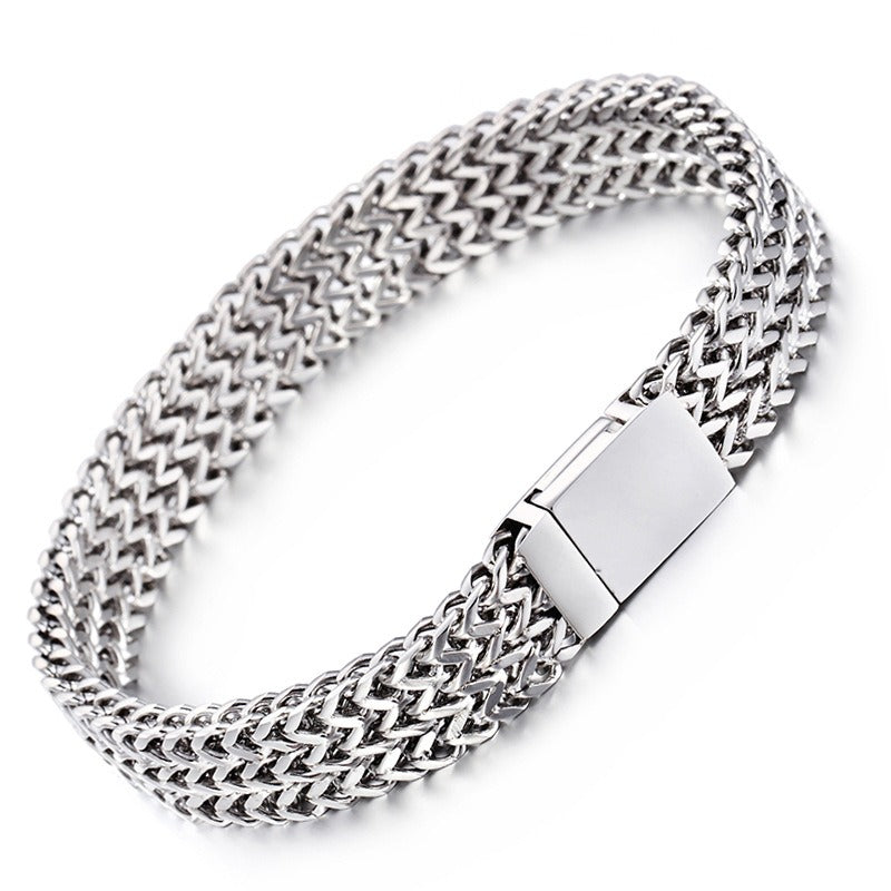 Kemstone Titanium Steel Dragon Bone Chain Bracelet for Men KB69699-BD
