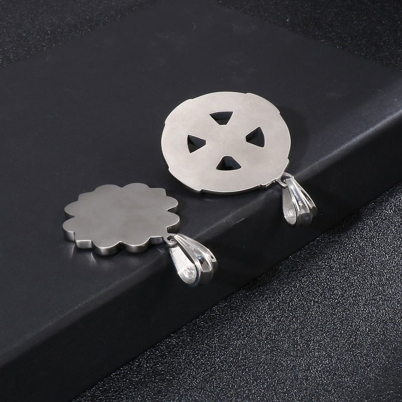 Kemstone Titanium Steel Turquoise Cross Pendant Necklace for Men KP52781-BD