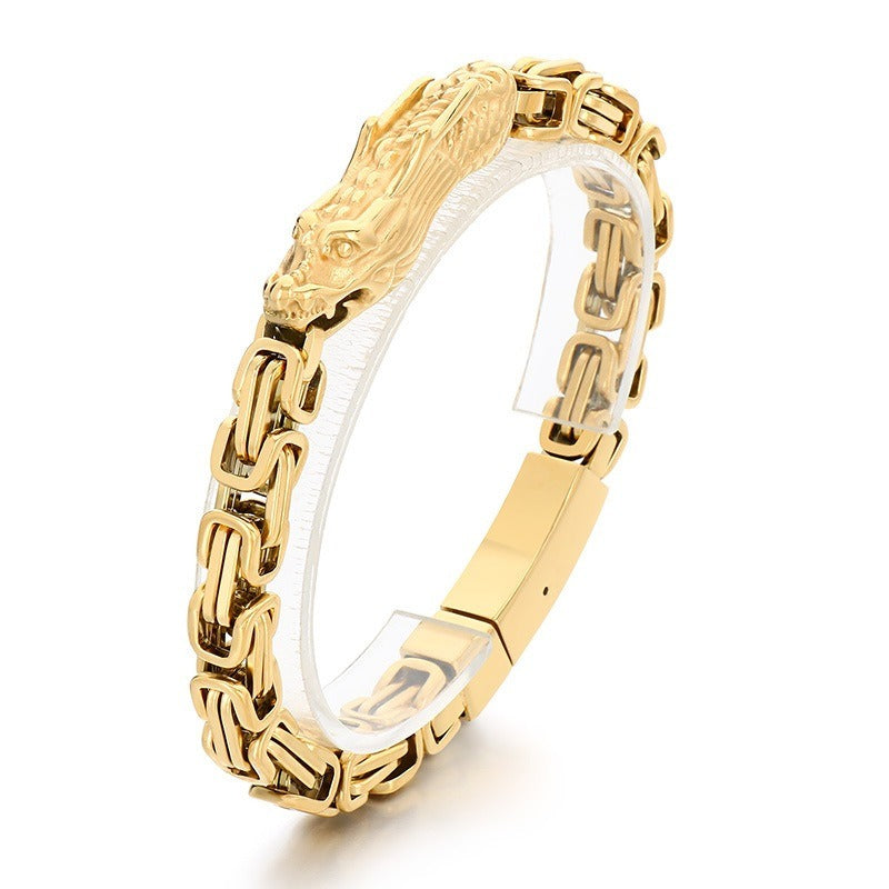 Kemstone Dragon Byzantine Bracelet for Men Titanium Steel KB213329-KFC