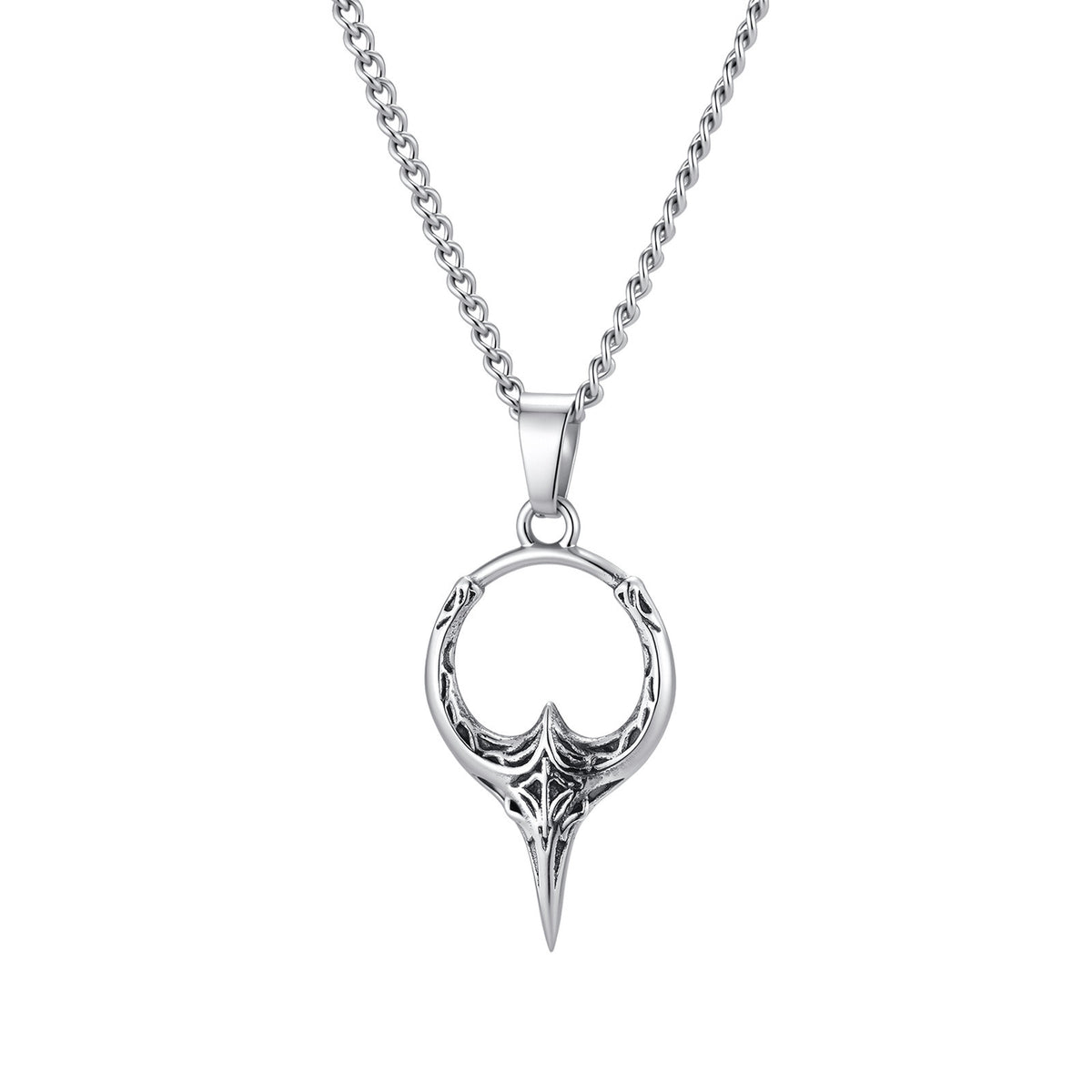 Kemstone Thorn Spike Pendant Necklace for Men Stainless Steel Gothic PN-2472