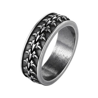 Kemstone Dragon Spine Ring for Men Stainless Steel Gothic RC-1157