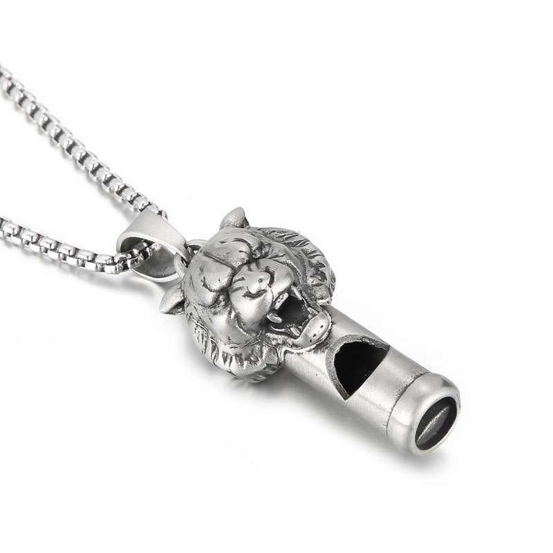 Kemstone Tiger Whistle Necklace for Men Titanium Steel KP99012-KLXS