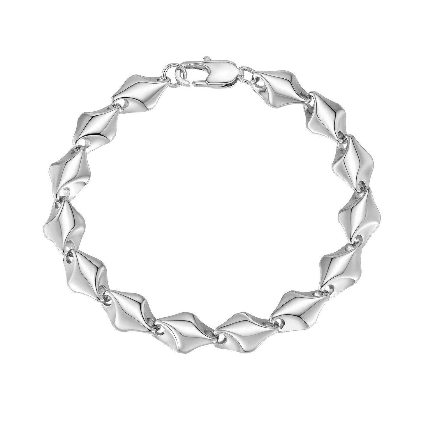 Kemstone Geometric Link Chain Bracelet Stainless Steel Street Style for Men BR-2797