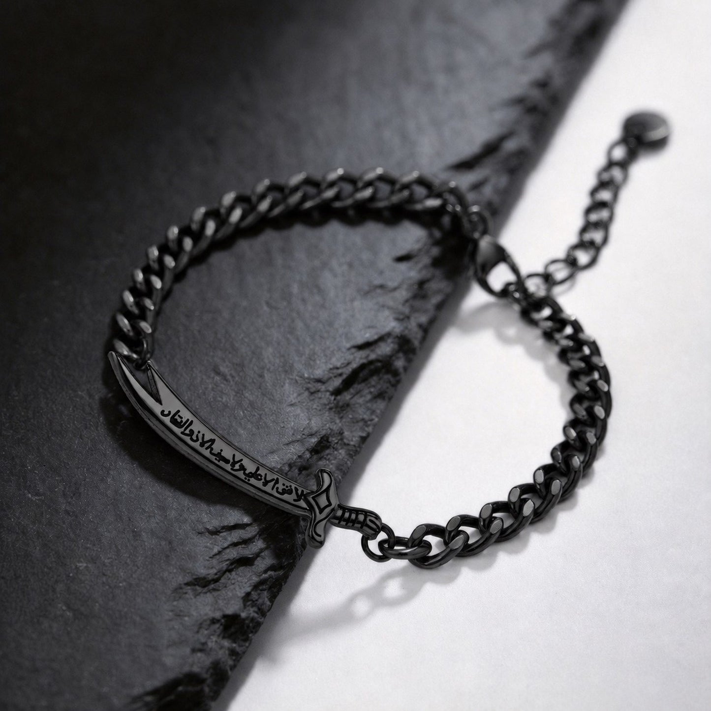 Kemstone Stainless Steel Blade Chain Bracelet for Men Cuban Link Gold Silver BR-2755