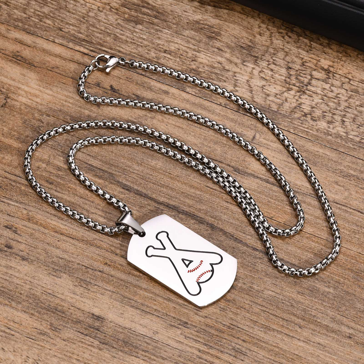 Kemstone Stainless Steel Baseball Quote Tag Necklace for Men PN-004S