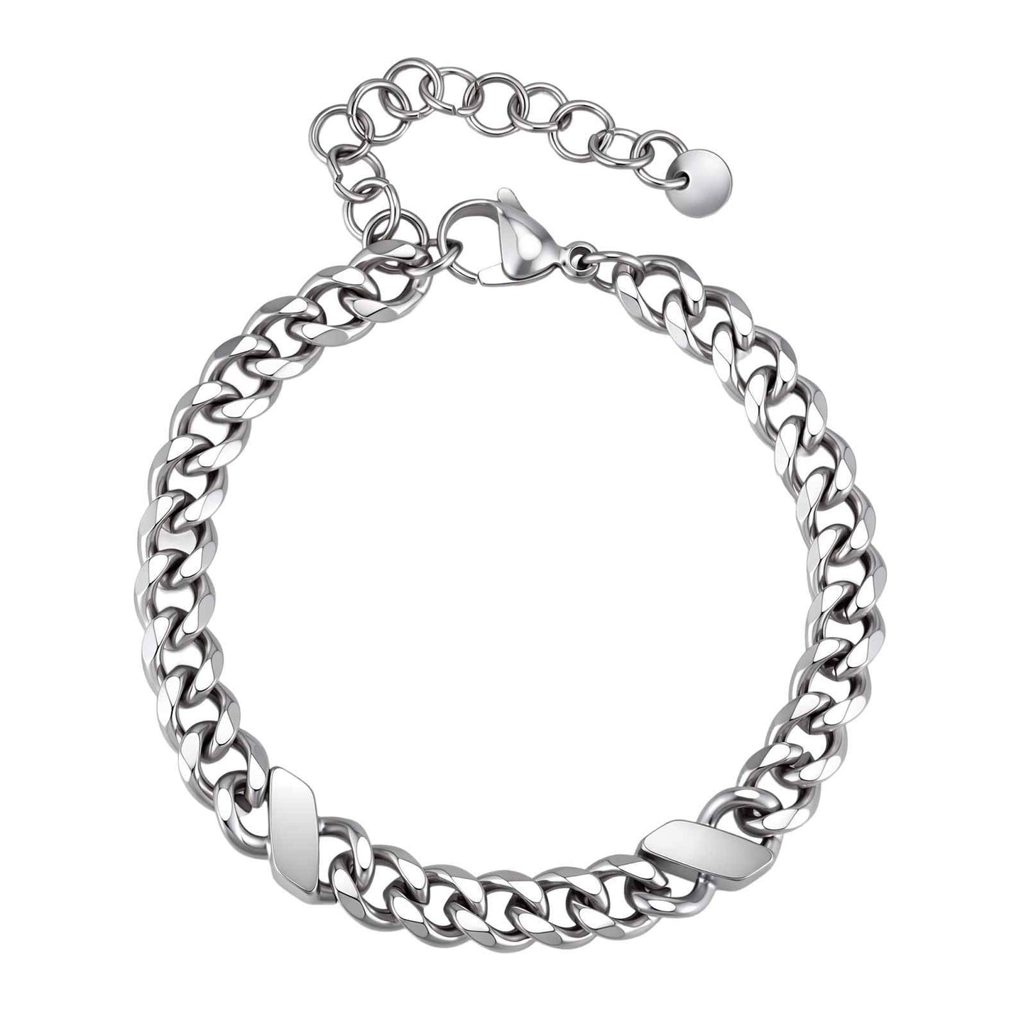 Kemstone Stainless Steel Curb Chain Bracelet for Men BR-2907