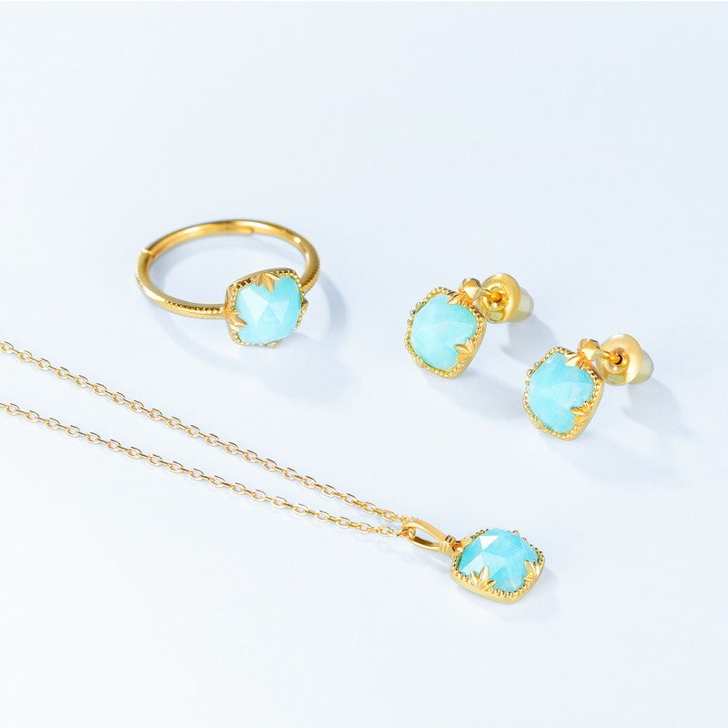 Pendientes minimalistas de peridoto con borlas, diseño original, hechos a mano por Kemstone para mujer - Plata S925 con baño de oro de 10 quilates