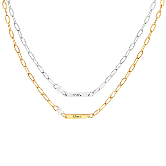 Titanium Steel Necklace – Modern Minimalist Pendant for Everyday Elegance NC-1959