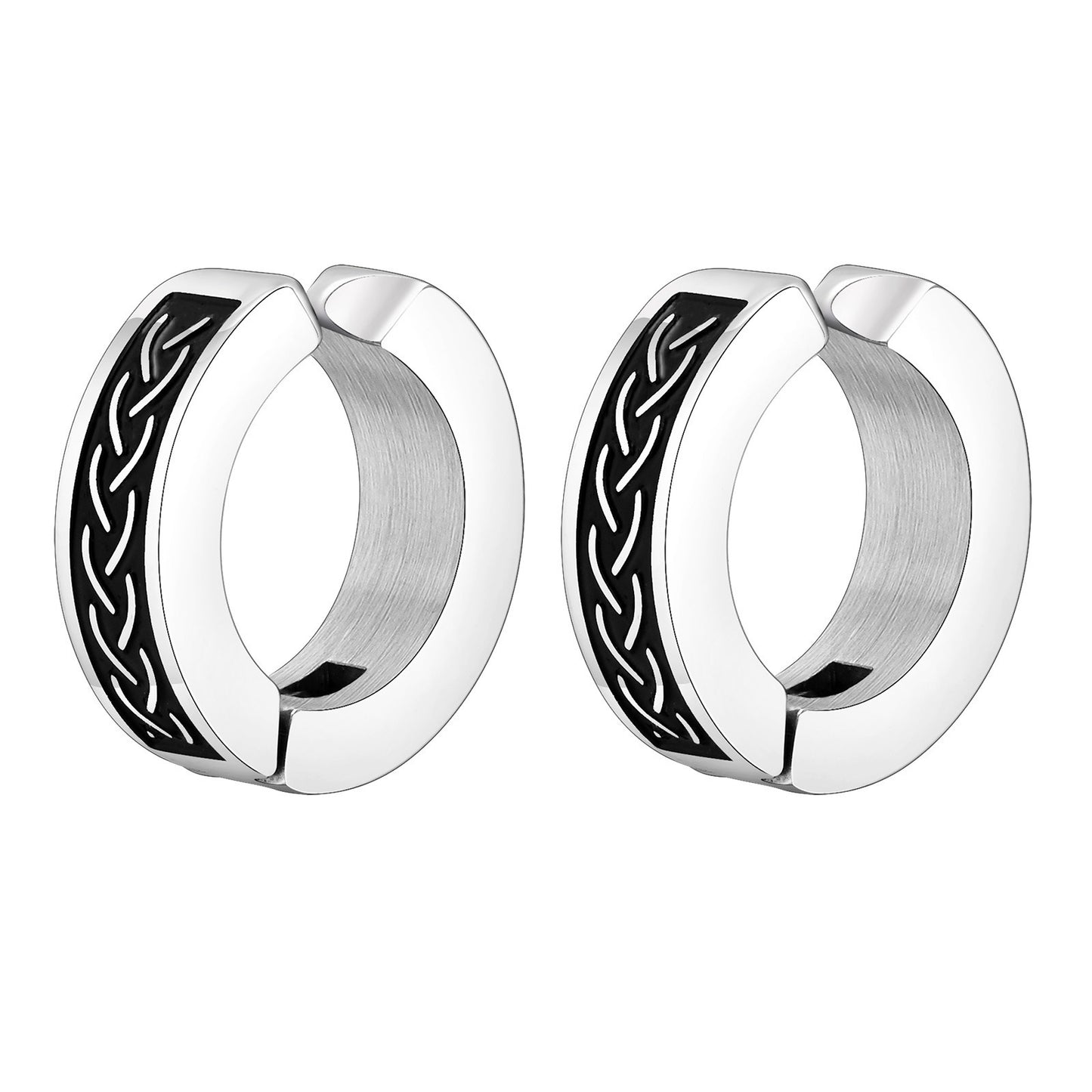 Kemstone Stainless Steel Celtic Knot Ear Clip for Men - Durable Modern Ear Accessory with Ancient Symbolism EH-496