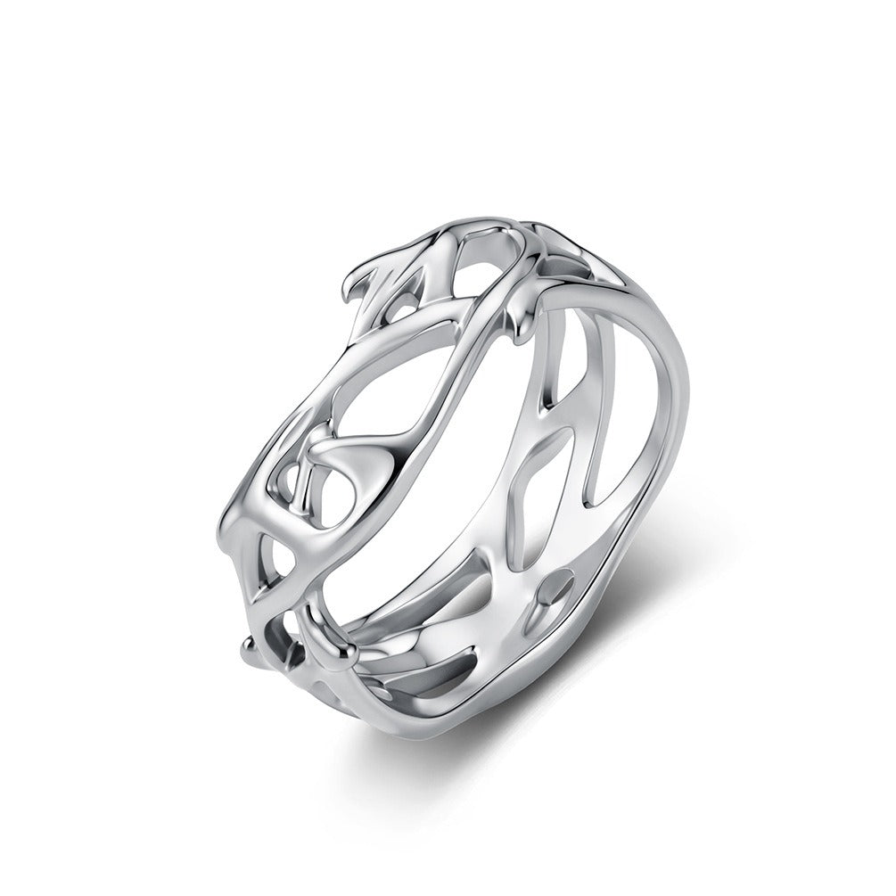 Kemstone Thorn Vine Ring for Men & Women Stainless Steel K-R1243