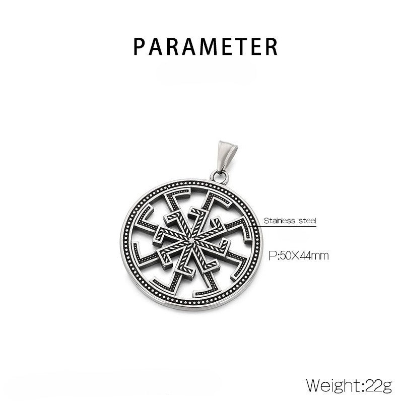 Kemstone Titanium Steel Viking Celtic Knot Pendant Necklace for Men KP117017-LU