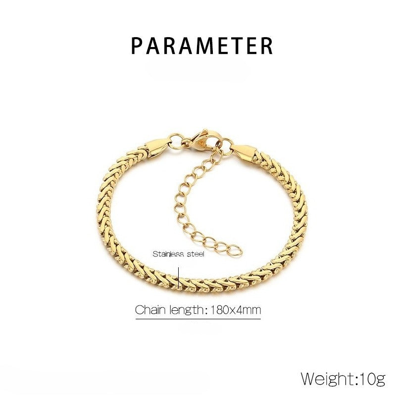 Kemstone Titanium Steel Claw Chain Bracelet & Necklace for Men & Women KB207097-Z