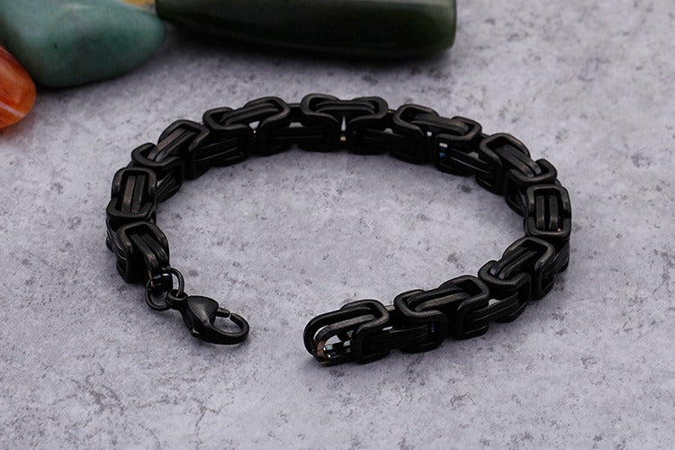 Collar llamativo de acero inoxidable estilo hip hop con cadena cubana Kemstone para hombre KS92303-Z
