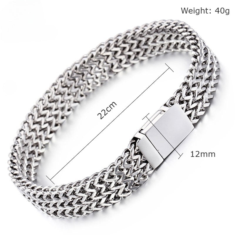 Kemstone Titanium Steel Dragon Bone Chain Bracelet for Men KB69699-BD