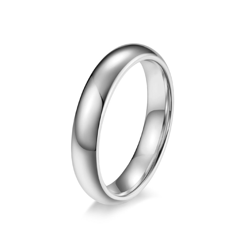 Kemstone Tungsten Carbide Polished Band Ring for Men Women – Minimalist Design K-T010