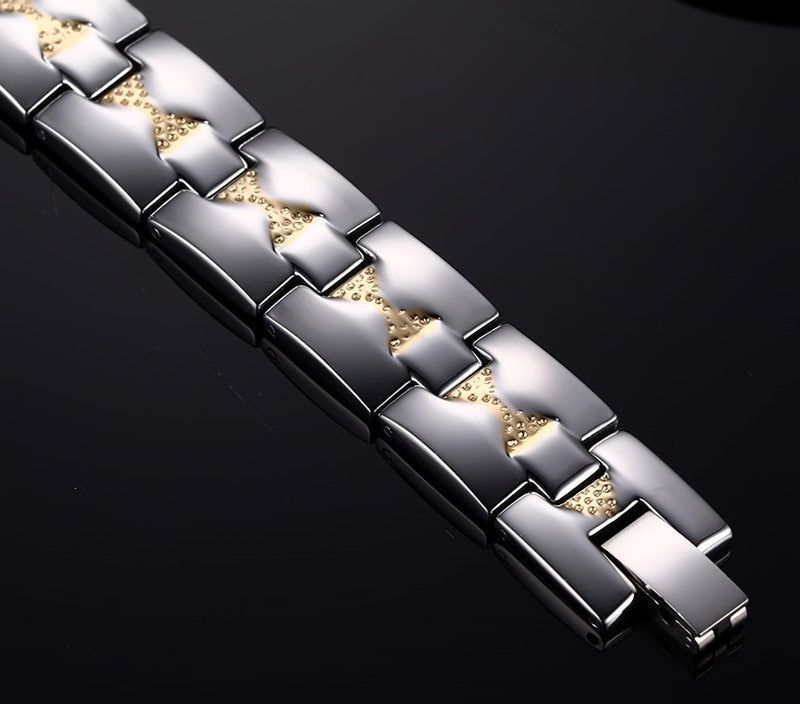 Kemstone Stainless Steel Magnetic Link Chain Bracelet for Men SBRM-078