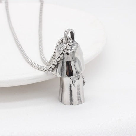 Kemstone Dark Helmet Warrior Pendant Necklace for Men Titanium Steel 3D Sculpted Figure P1346