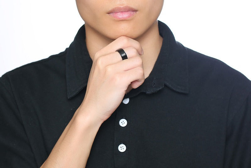 Kemstone Titanium Steel Spinner Ring – Minimalist Men’s Jewelry Ring R-394