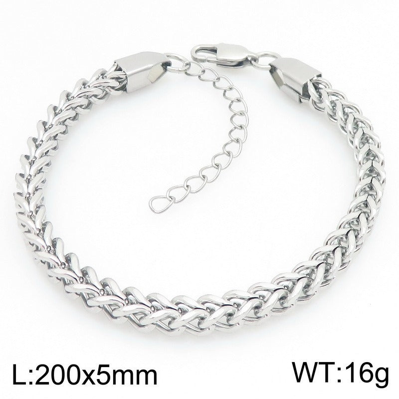 Kemstone Titanium Steel Dragon Bone Chain Bracelet for Men Adjustable KB210718-Z