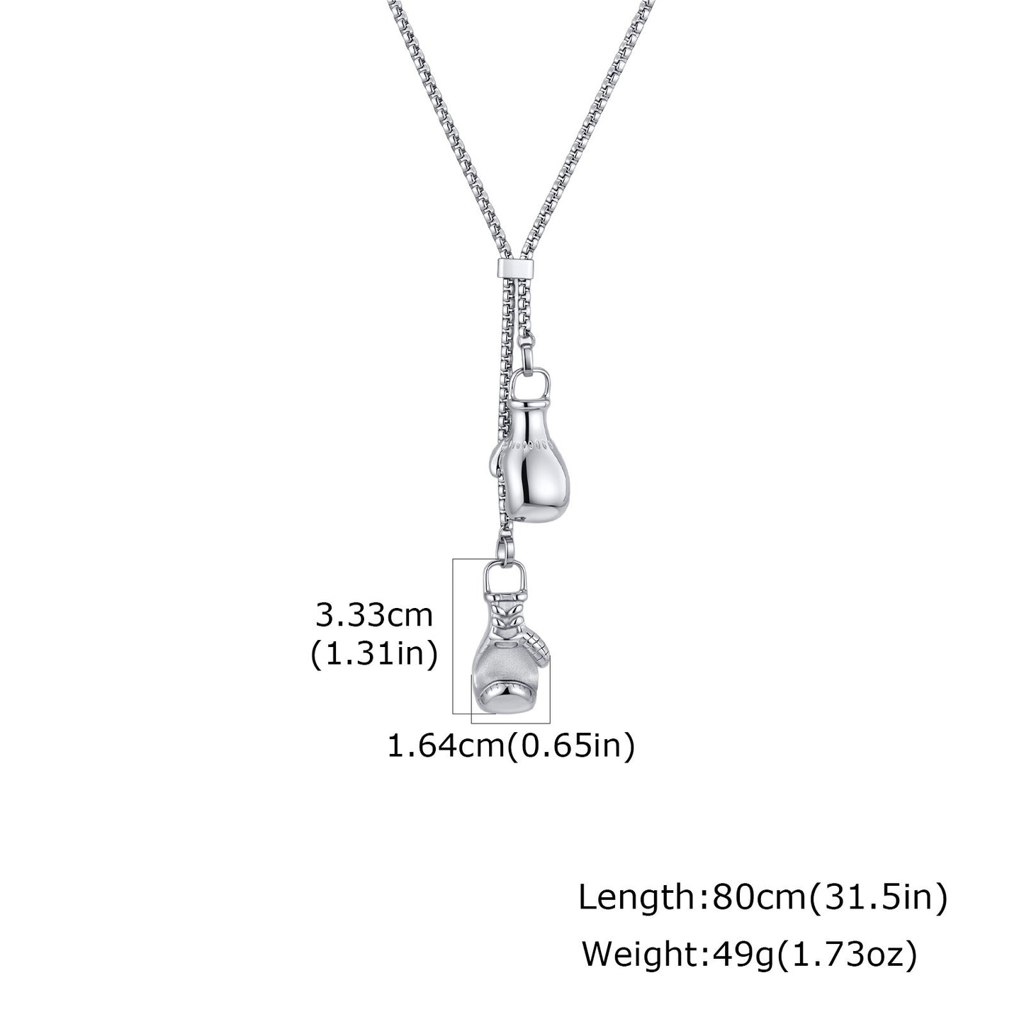 Kemstone Stainless Steel Boxing Glove Fish Pendant Necklace for Men NC-2576