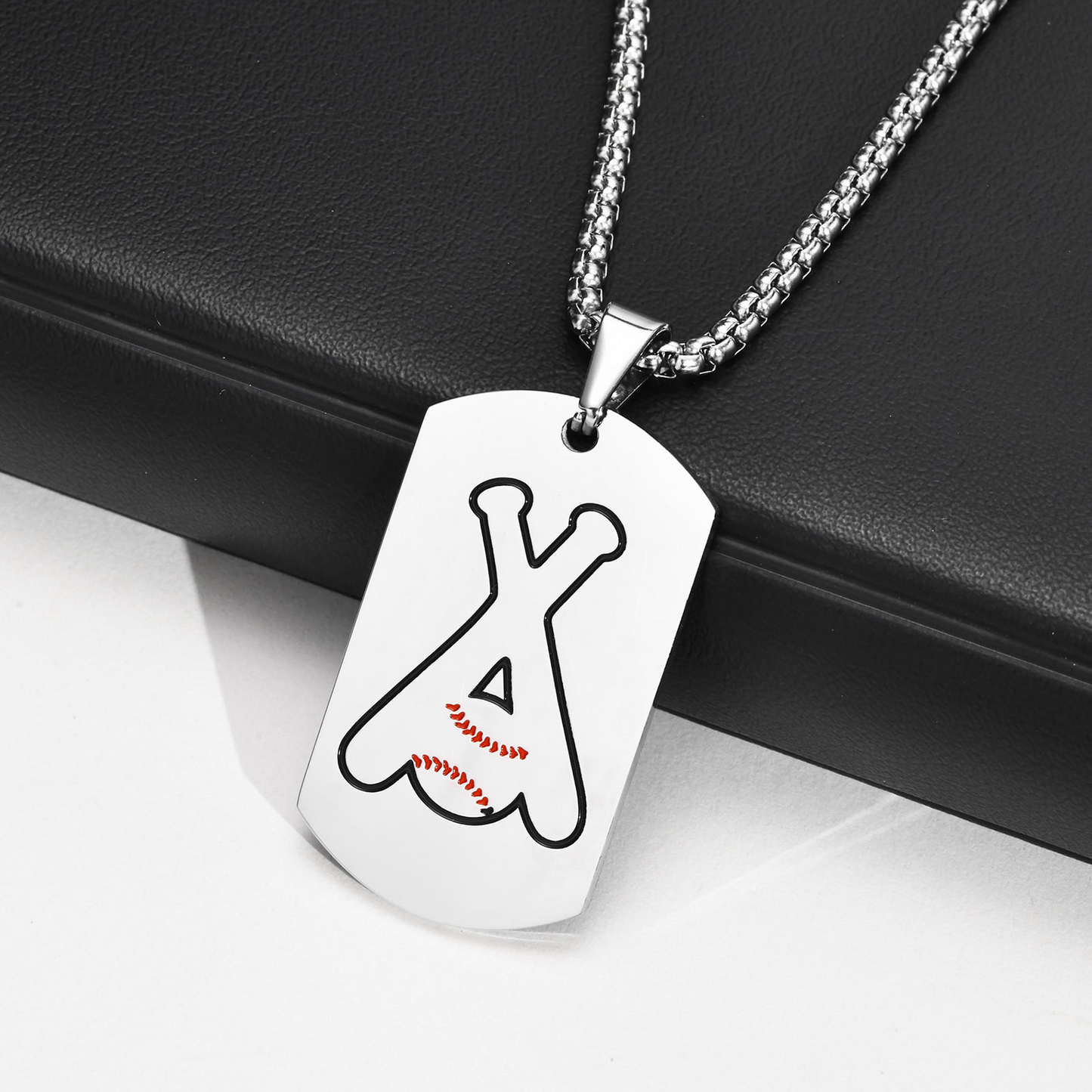 Kemstone Stainless Steel Baseball Quote Tag Necklace for Men PN-004S