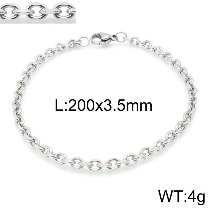 Kemstone Titanium Steel O-Ring Bracelet – Industrial Punk Men’s Street Jewelry KB126640-Z